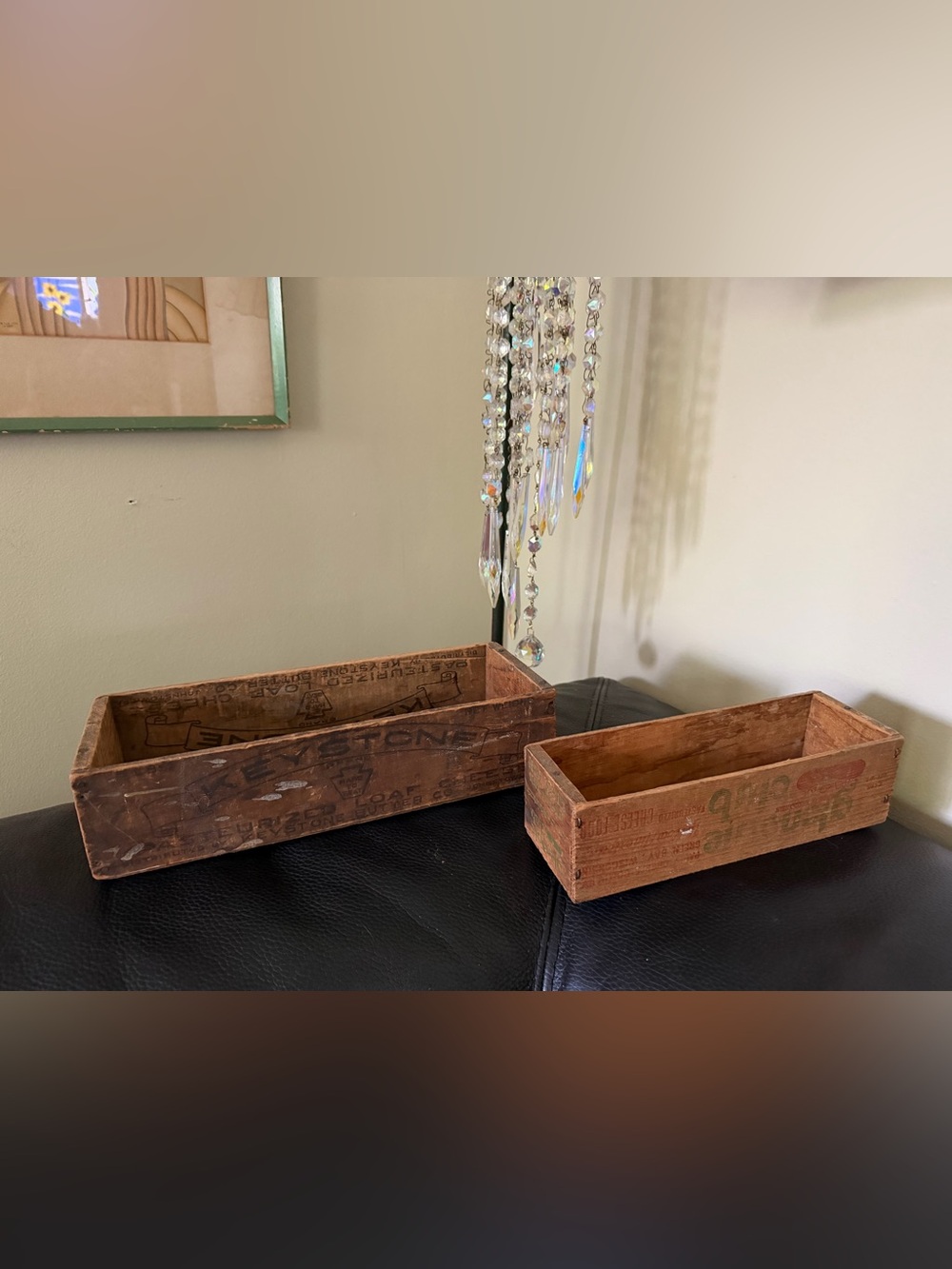 Antique rustic wood brick cheese loaf pans, storage containers, primitive
